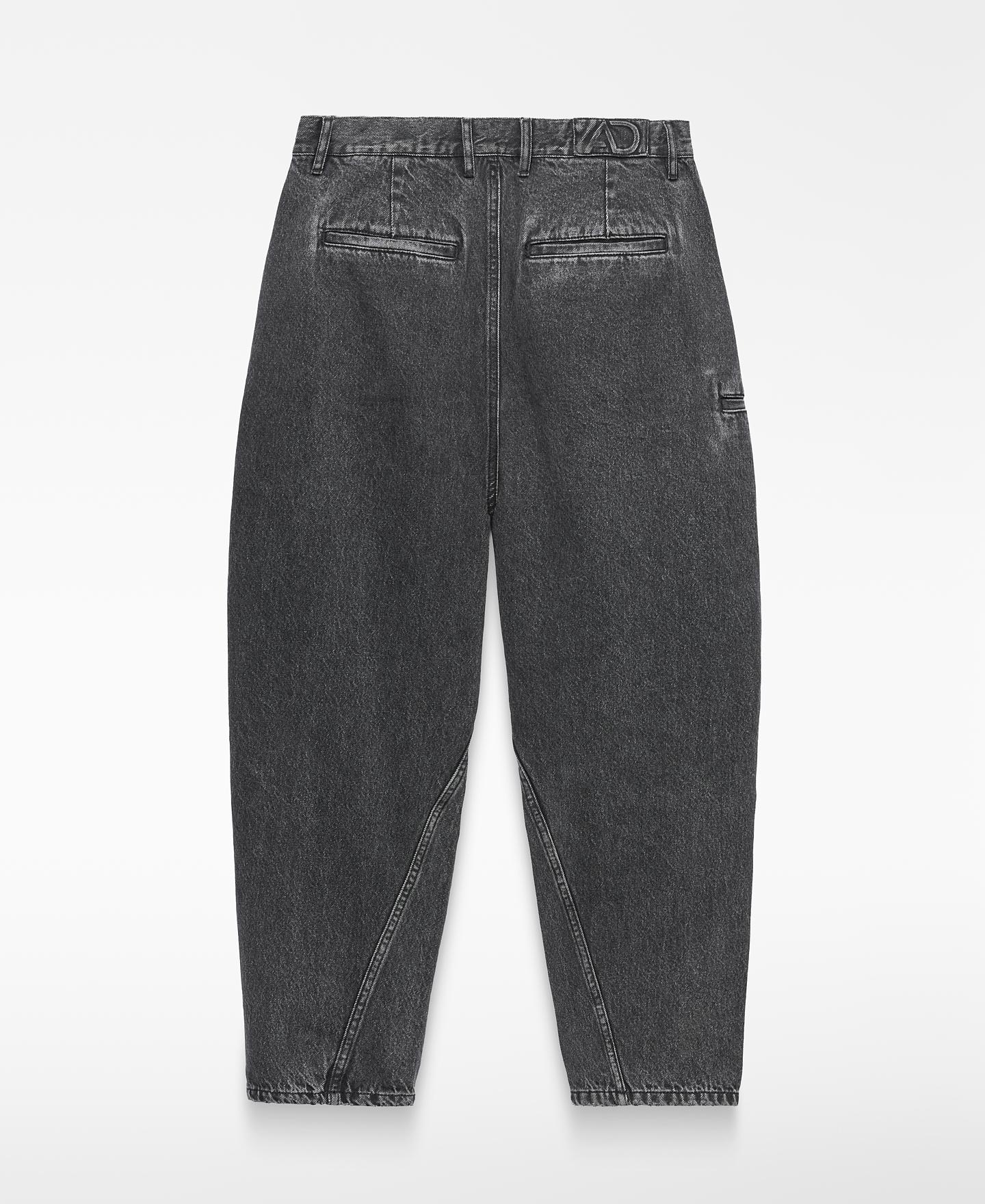 Vaqueros barrel fit de hombre denim efecto lavado - Adolfo Dominguez - Gris Gris-2