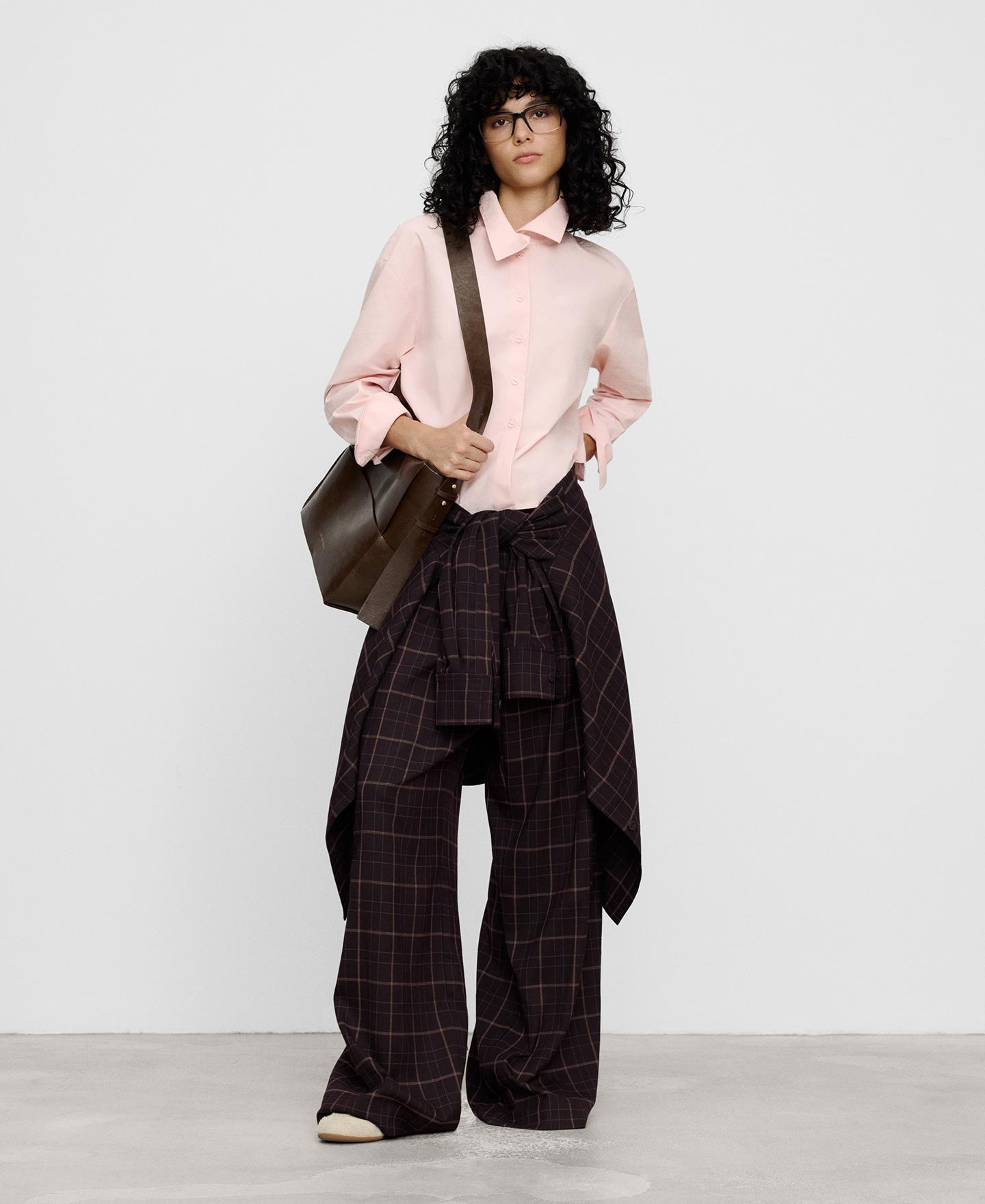 Pantalón ancho de mujer con doble pinza - Adolfo Dominguez - Multicolor Multicolor-2