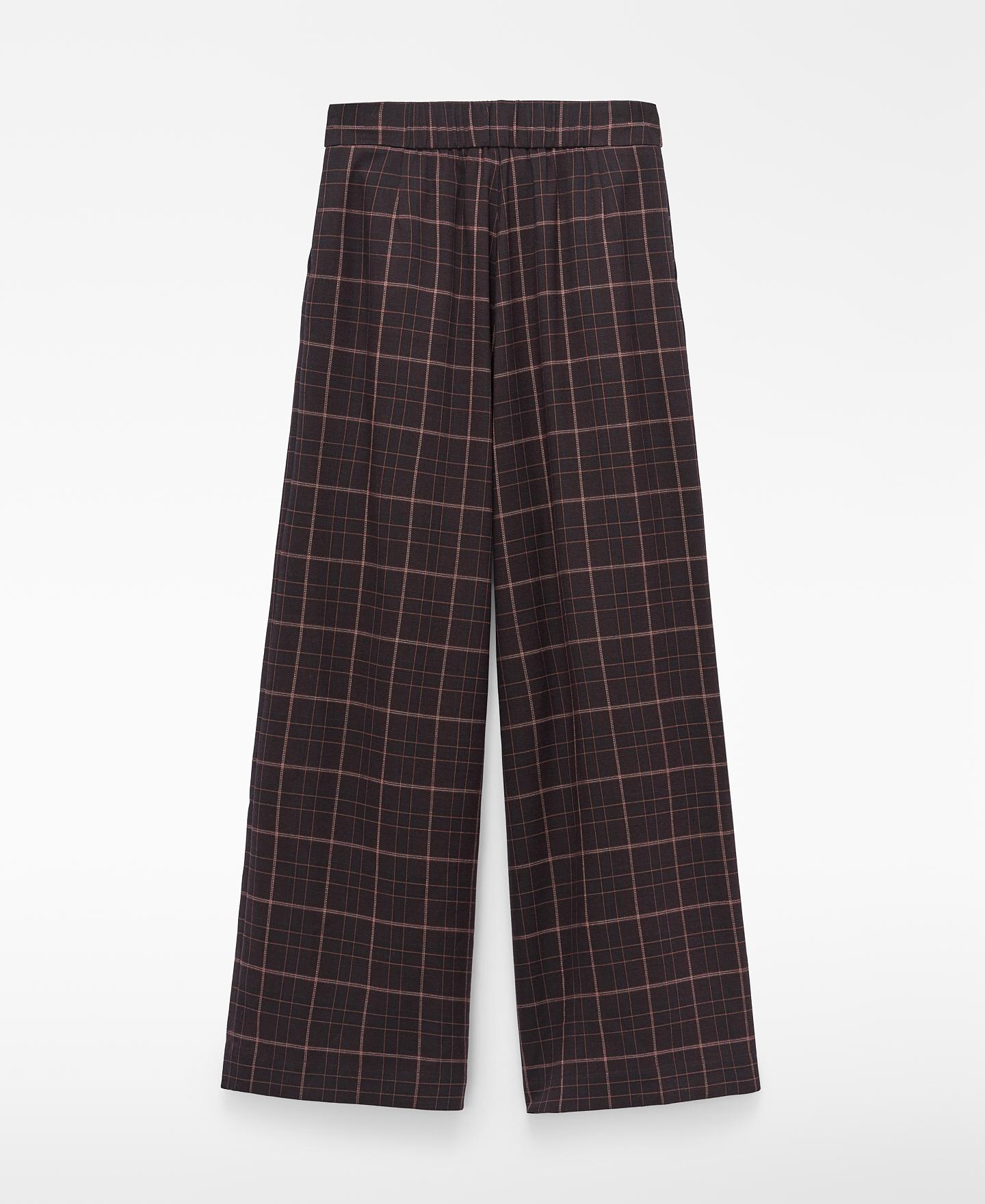 Pantalón ancho de mujer con doble pinza - Adolfo Dominguez - Multicolor Multicolor-5