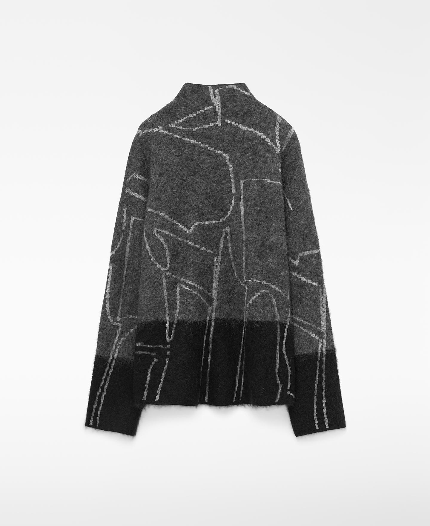 Jersey de mujer cuello perkins con mohair y lana merino - Adolfo Dominguez - Gris oscuro Gris oscuro-5