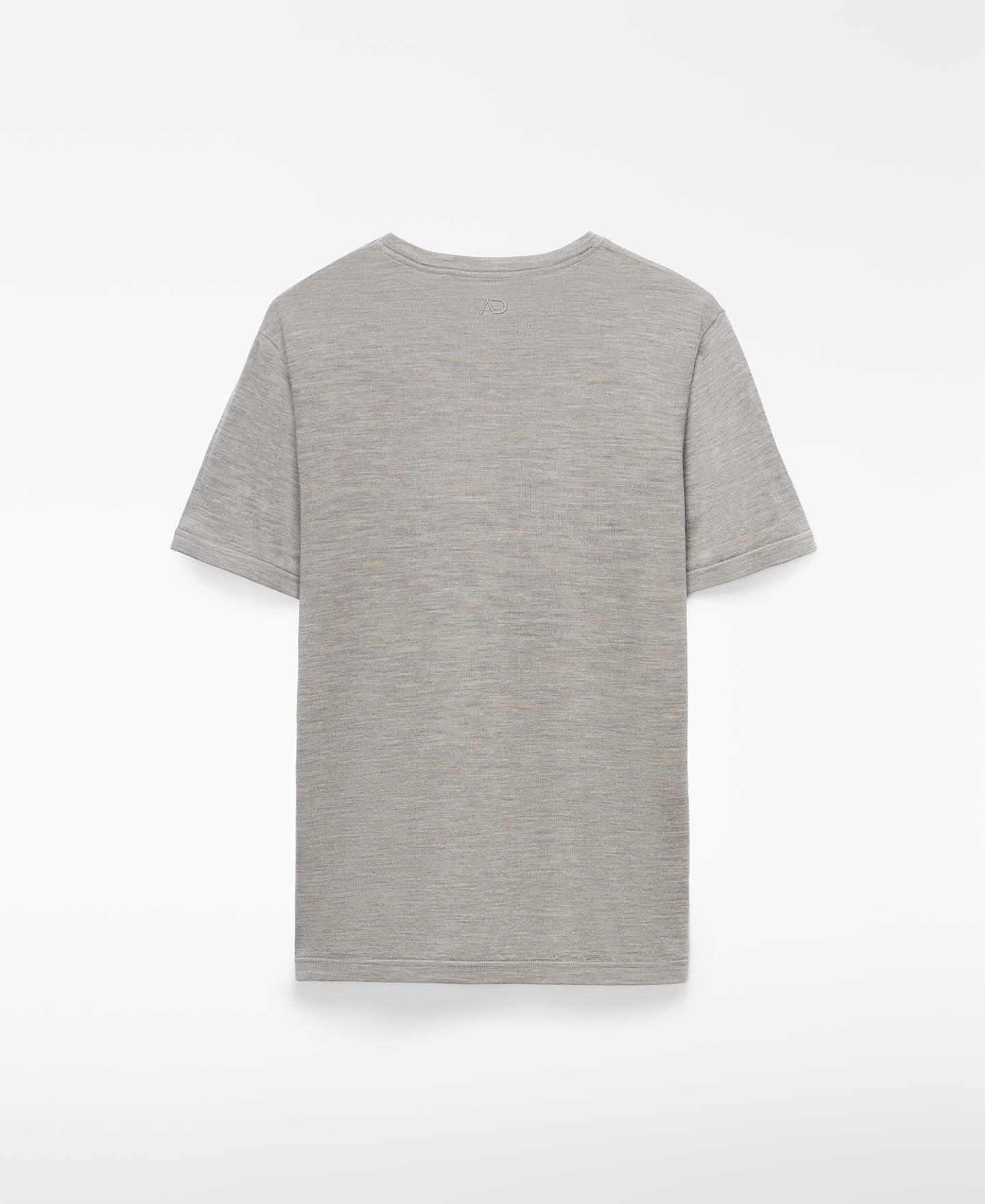 Camiseta de manga corta de hombre slim fit en lana merino - Adolfo Dominguez - Marrón Marrón-2