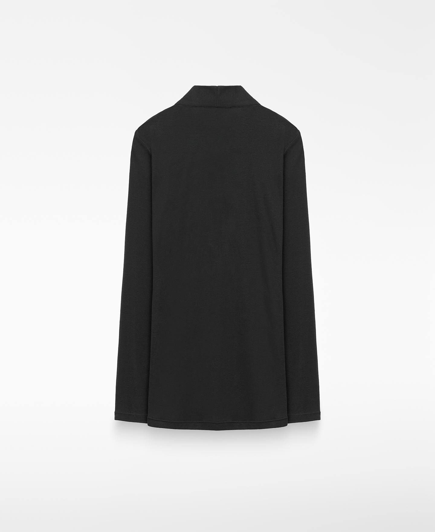 Camiseta cruzada de mujer manga larga - Adolfo Dominguez - Negro Negro-2