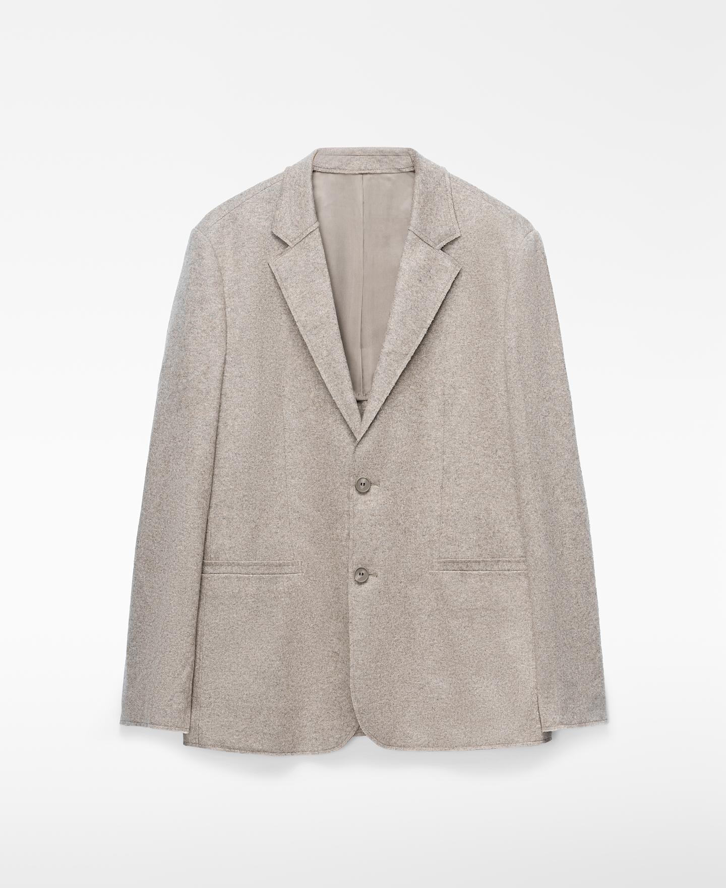 Blazer de hombre regular fit con lana - Adolfo Dominguez - Marrón Marrón-1