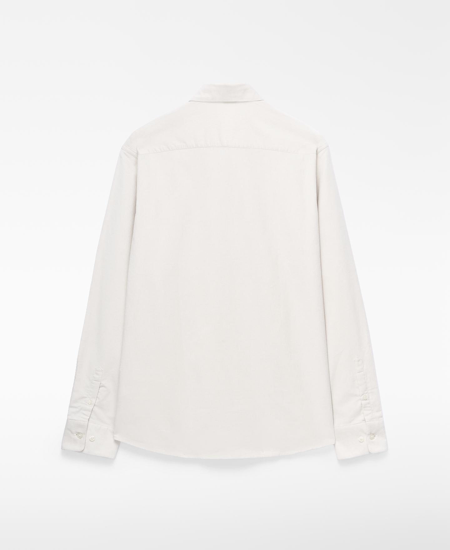 Imagen 4 de Camisa de algodón de hombre con cuello italiano - Adolfo Dominguez - Blanco Blanco