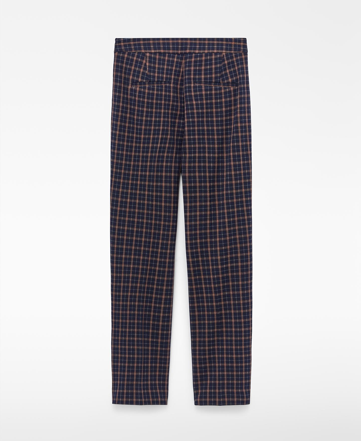 Pantalón recto de mujer con cinturilla elástica - Adolfo Dominguez - Azul marino Azul marino-5