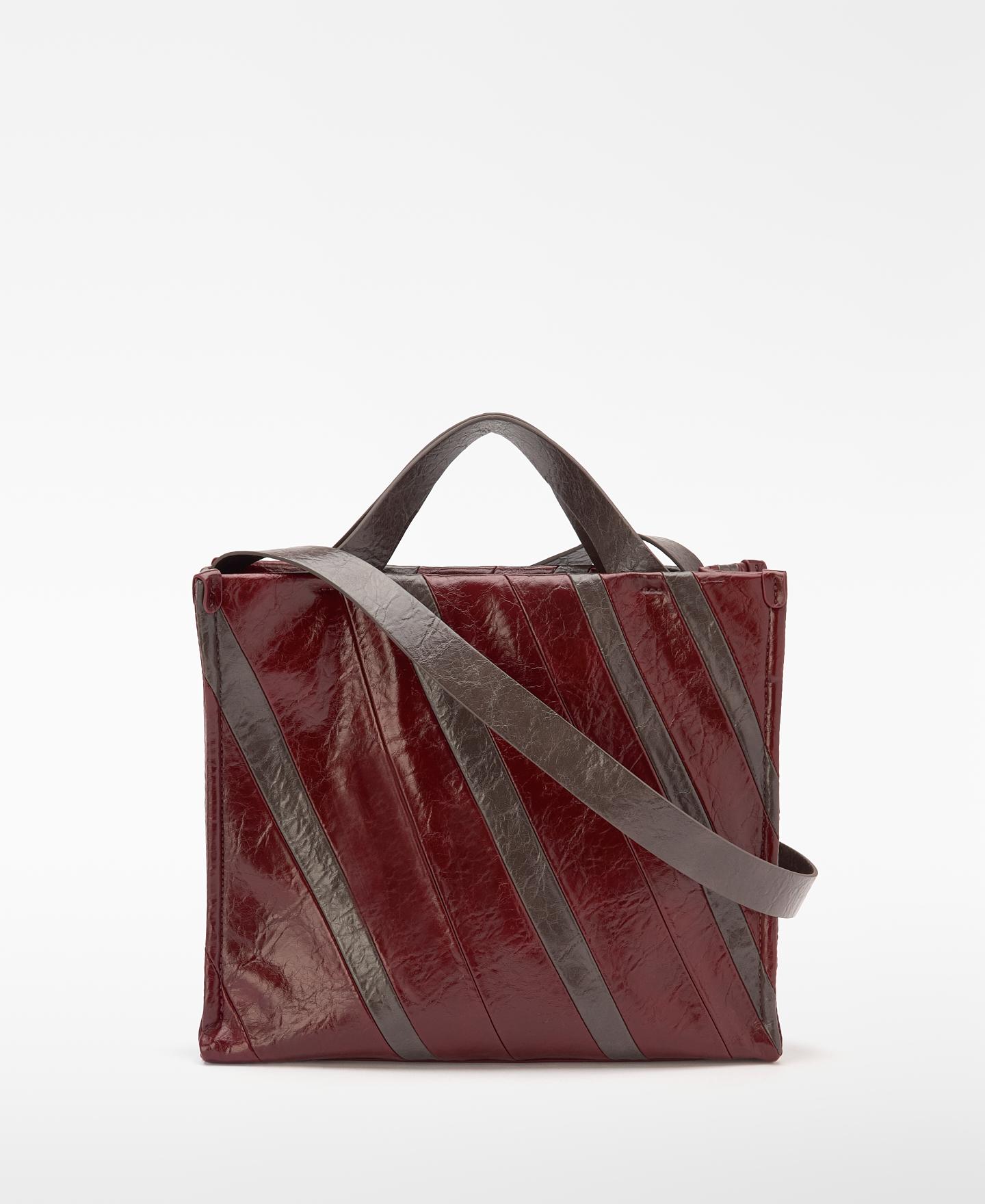 Bolso shopper mediano con patchwork - Adolfo Dominguez - Granate Granate-3