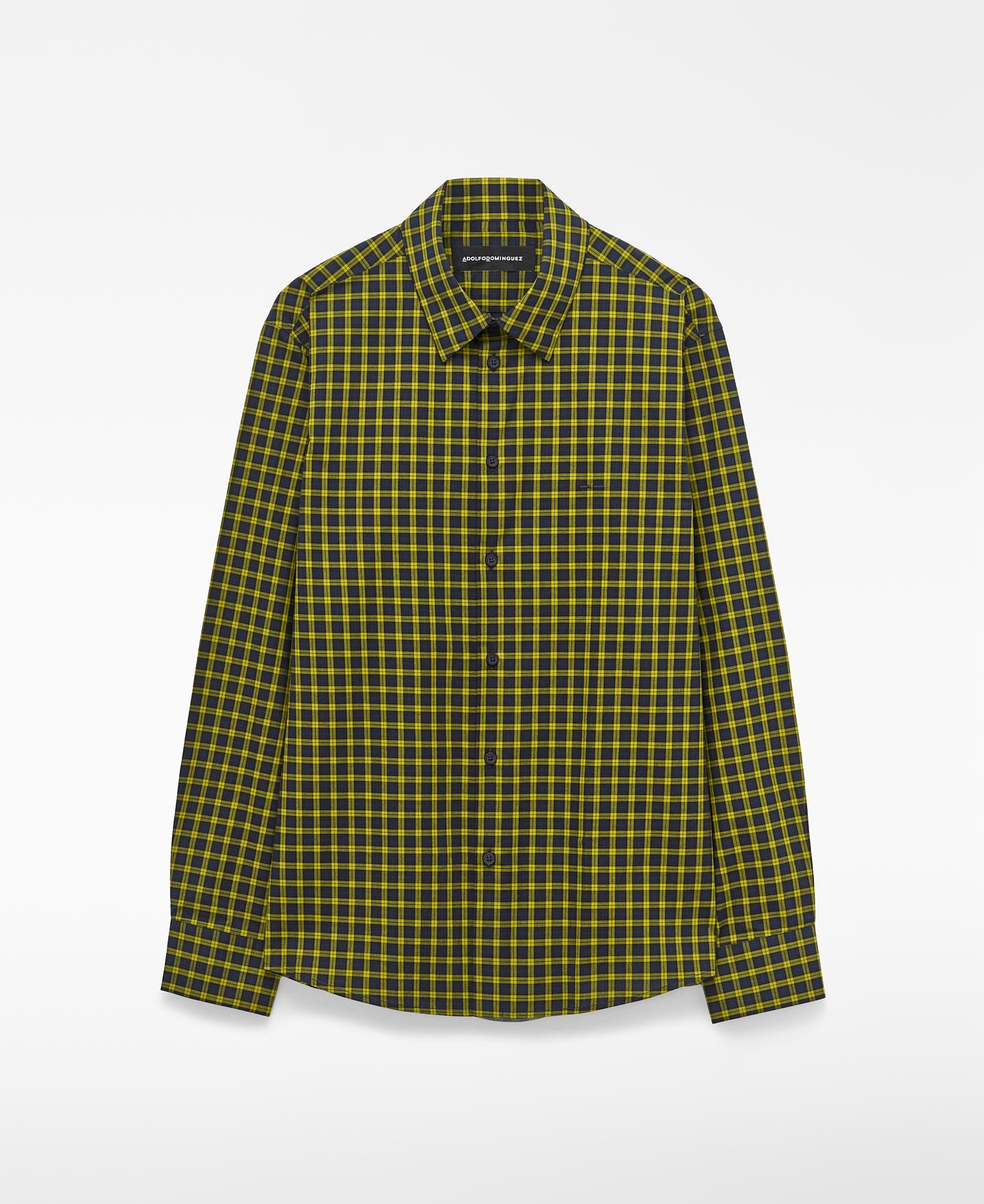 Camisa de hombre regular fit de algodón - Adolfo Dominguez - Azul oscuro Azul oscuro-7