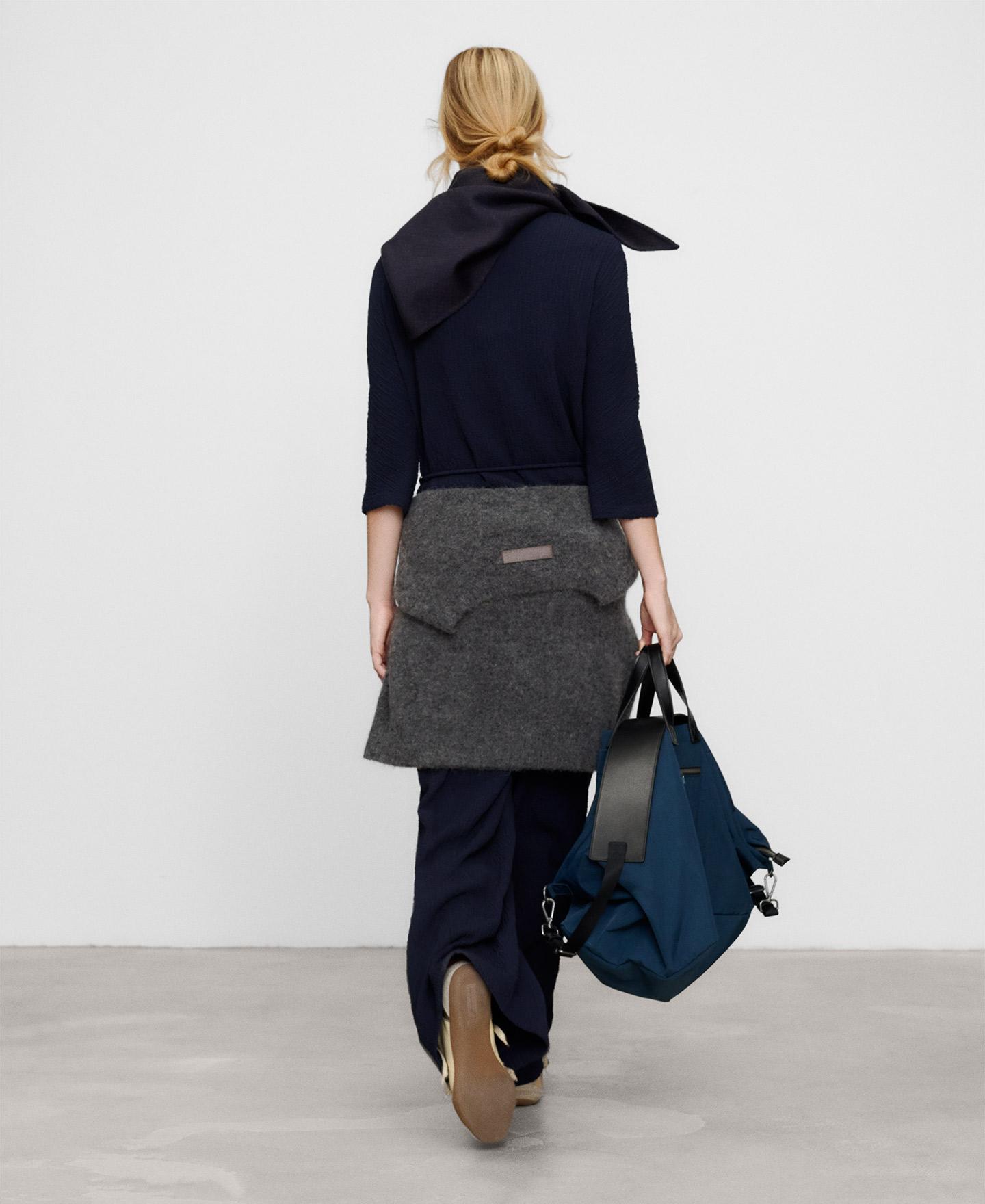 Imagen 3 de Pantalón recto de mujer bouclé - Adolfo Dominguez - Azul Azul