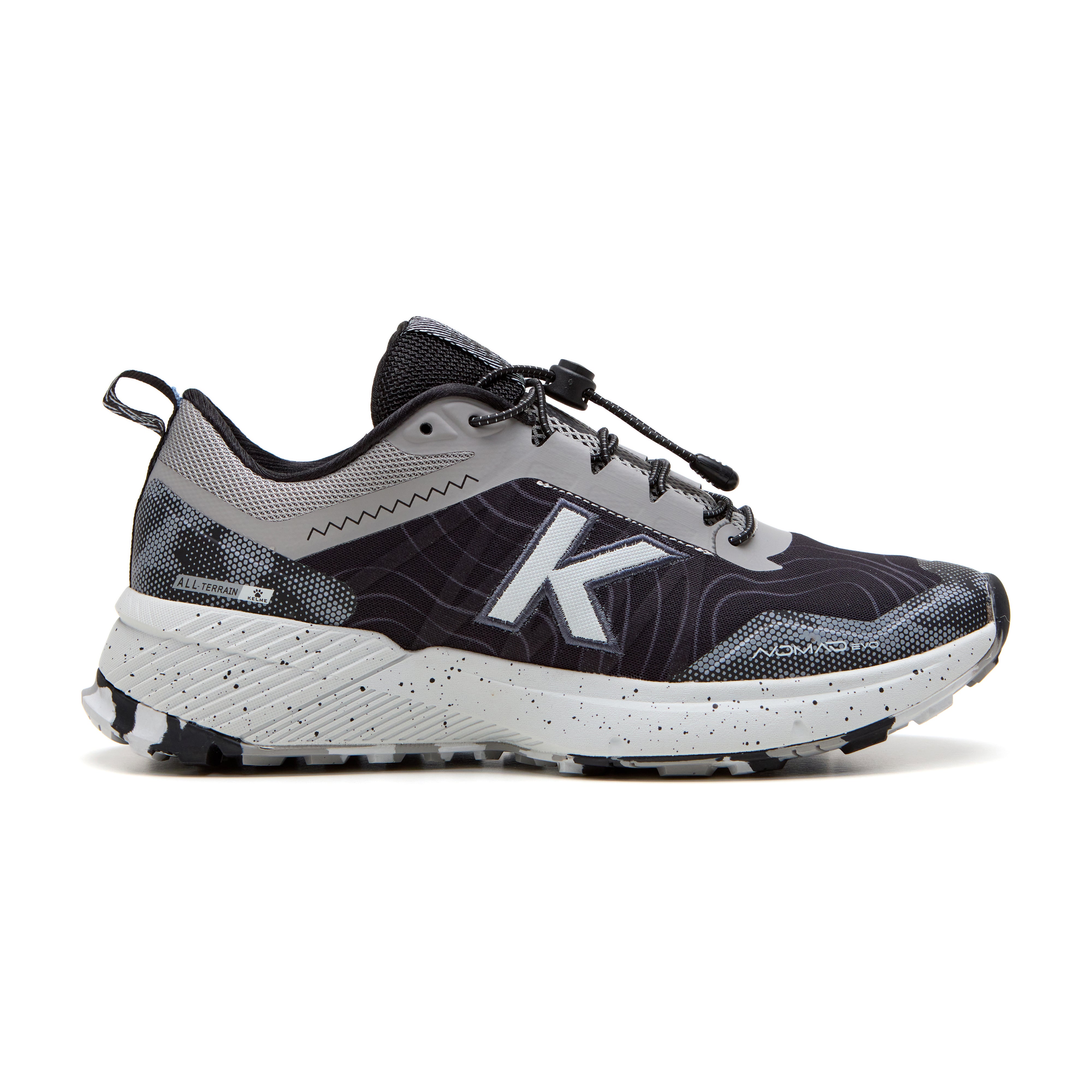 Kelme Zapatillas de running unisex Nomad Evo Negro / Gris