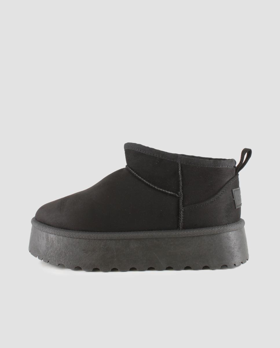 Botines de mujer tipo australianos con plataforma - Blogger - Negro Negro-3