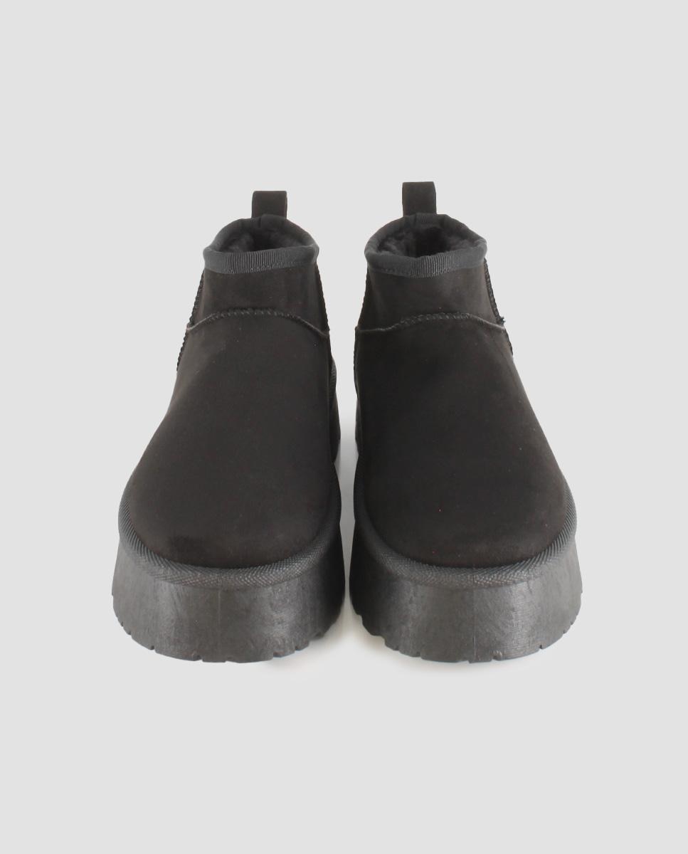 Botines de mujer tipo australianos con plataforma - Blogger - Negro Negro-4