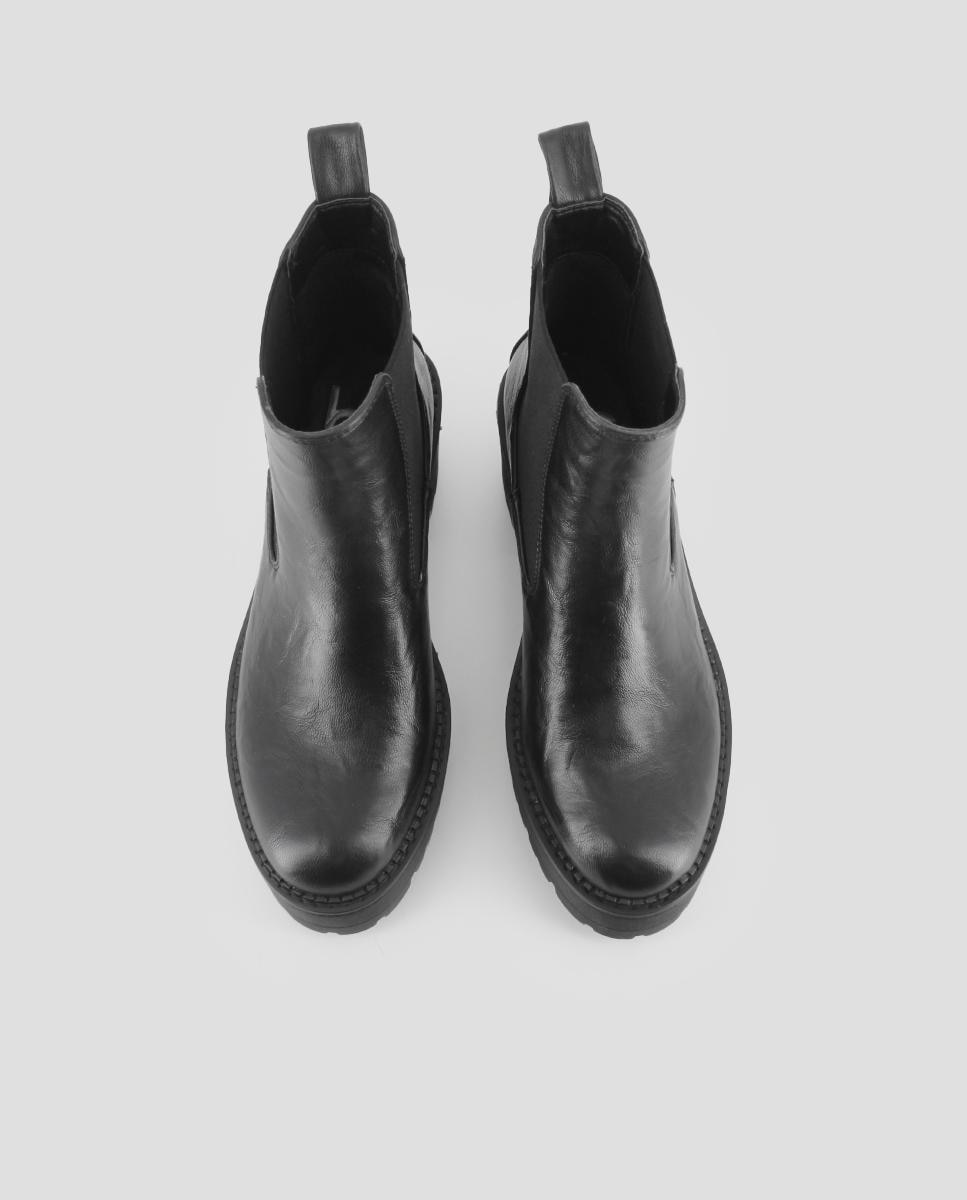 Botines de mujer Chelsea con tacón ancho - Blogger - Negro Negro-5