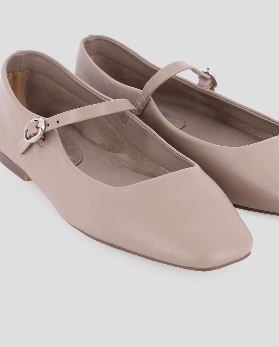 Manoletinas Bailarinas Beige Mujer Bailarinas De Mujer Con Puntera