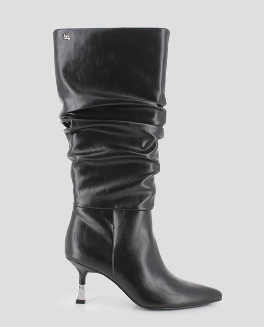 Imagen 0 de Botas de mujer de caña alta con efecto corrugado