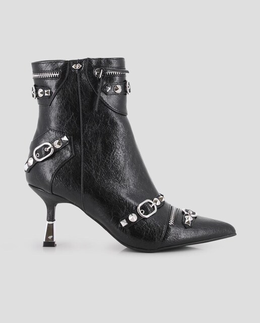 Imagen 0 de Botines de mujer con tacón fino y puntera afilada