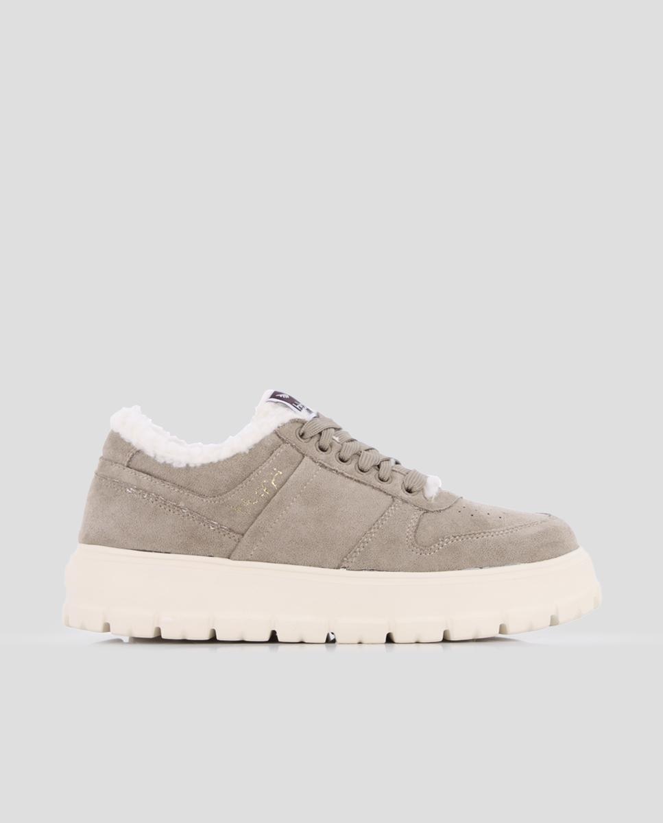 Blogger - Zapatillas chunky de mujer con forro interno de borrego y plataforma.
