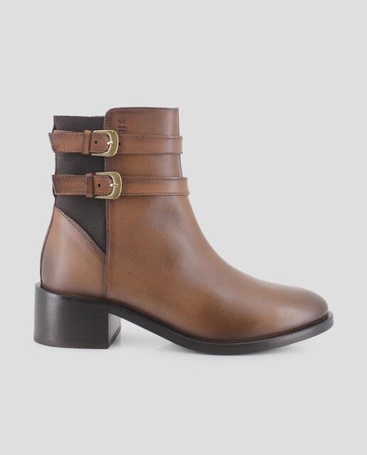 Imagen 0 de Botines de mujer tacon bajo con detalle hebillas
