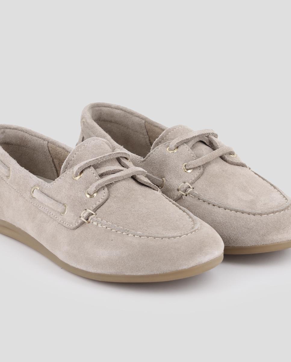 Mocasines de mujer estilo náuticos de piel - Blogger - Beige Beige-4