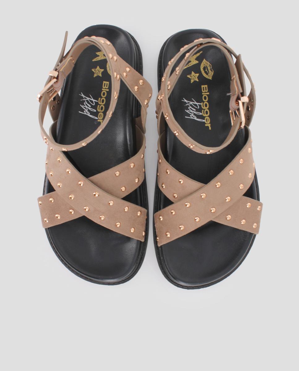 Sandalias de pala de mujer cruzadas con cierre de hebilla - Blogger - Topo Topo-5