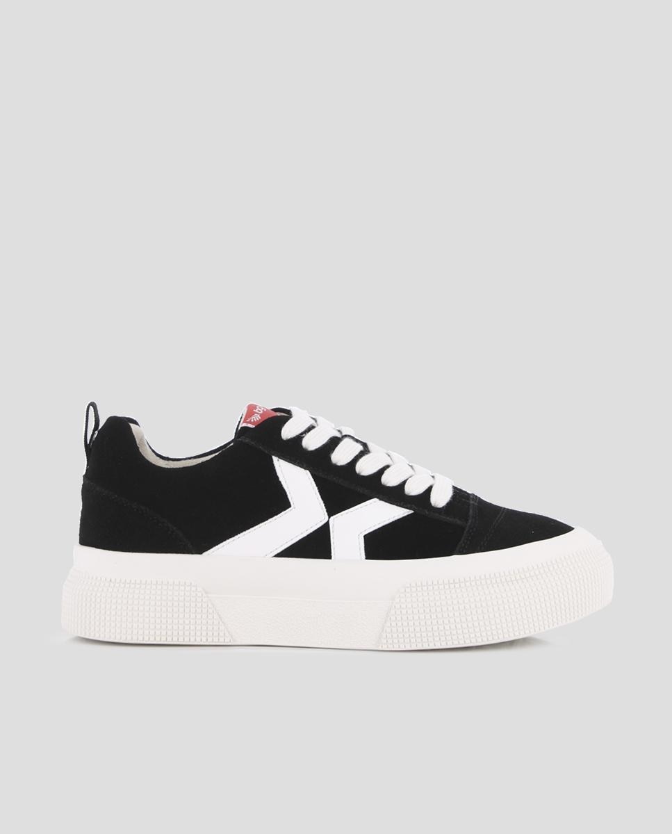 Imagen 1 de Zapatillas de plataforma de mujer de piel con cordones - Blogger - Negro Negro