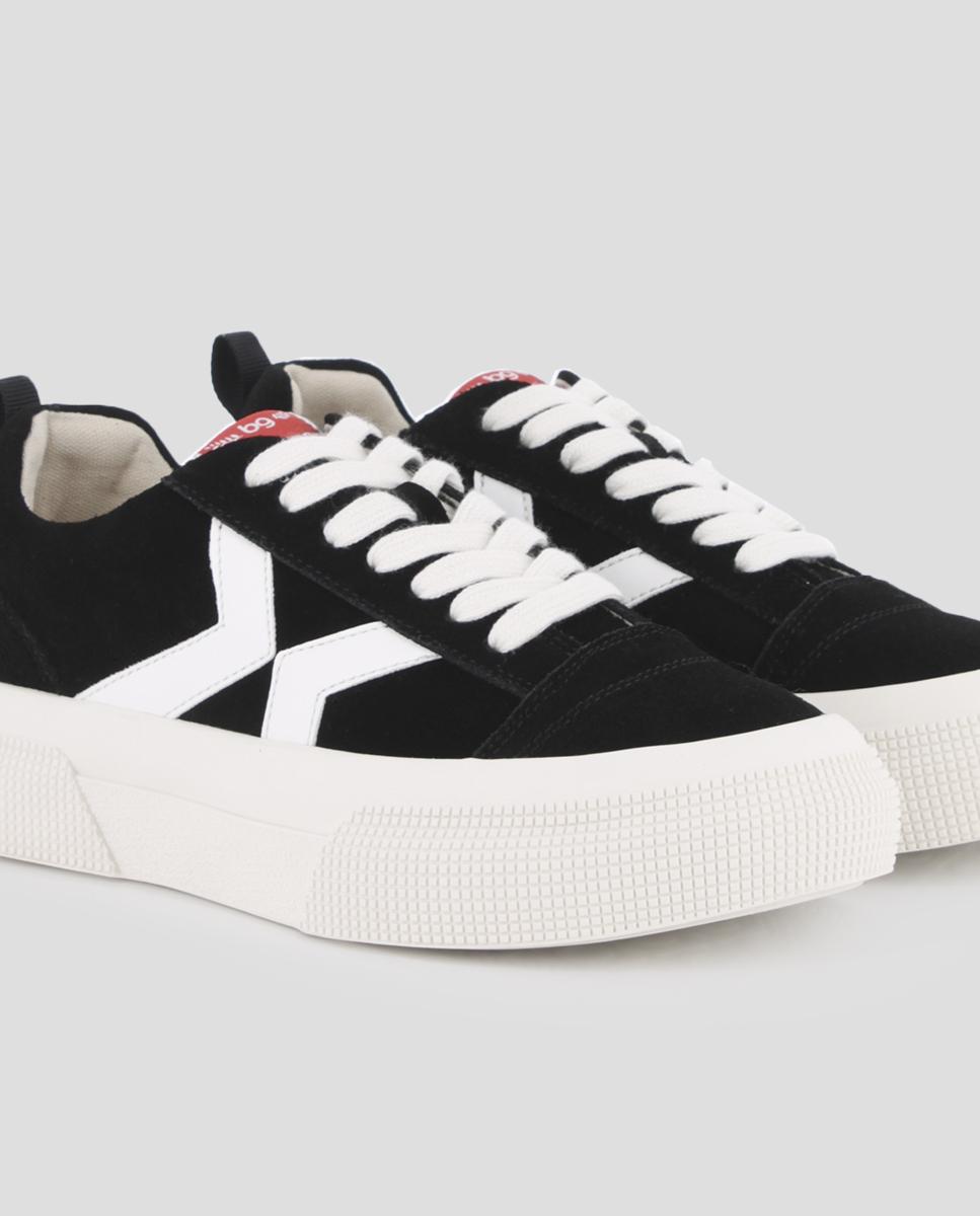 Imagen 4 de Zapatillas de plataforma de mujer de piel con cordones - Blogger - Negro Negro
