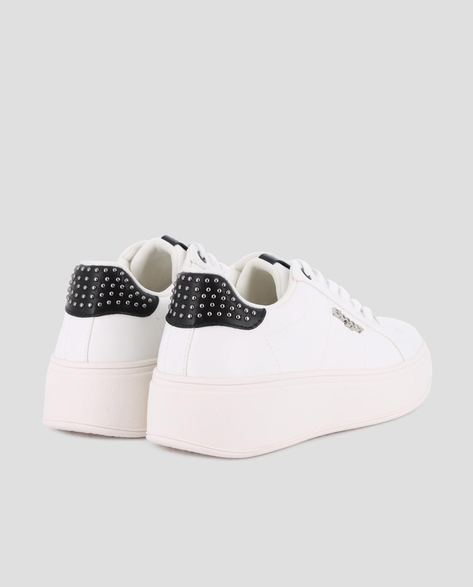 Zapatillas básicas d emujer con plataforma con cordones - Blogger - Negro Negro-2