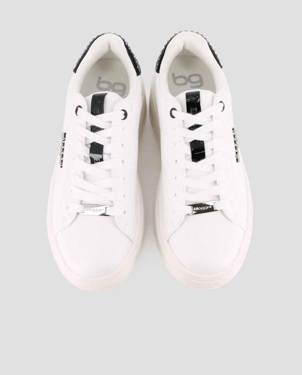 Zapatillas básicas d emujer con plataforma con cordones - Blogger - Negro Negro-5