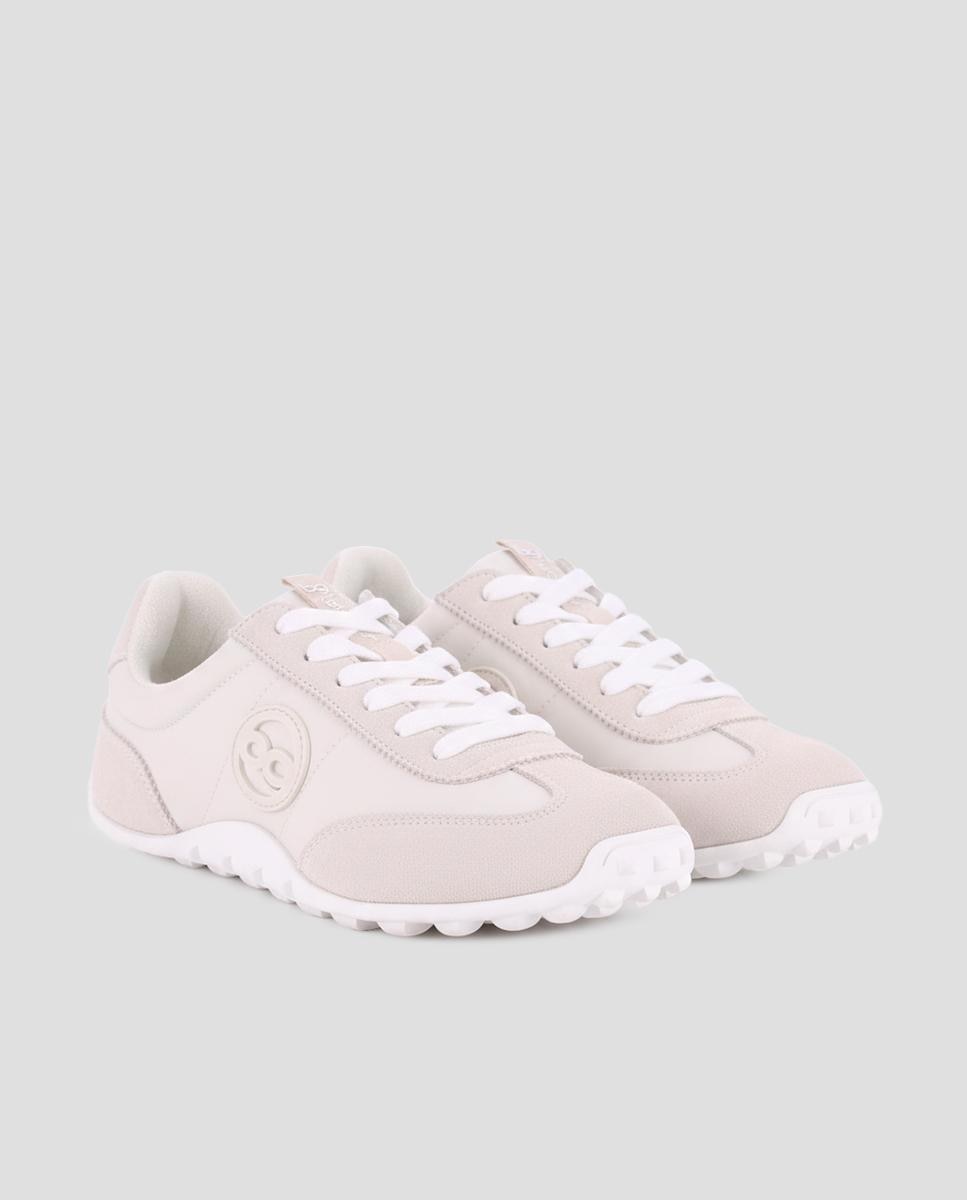 Zapatillas básicas de mujer con cordones y logo lateral - Blogger - Beige Beige-3