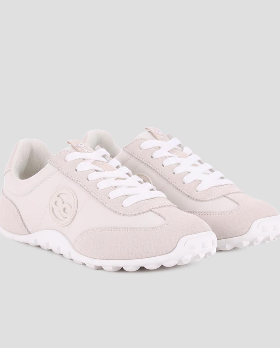 Zapatillas básicas de mujer con cordones y logo lateral - Blogger - Beige Beige-4