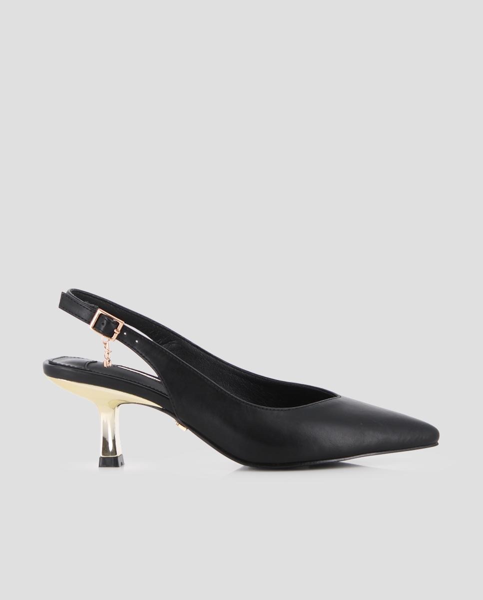 Blogger - Zapatos de salón de mujer destalonados con cierre de hebilla.