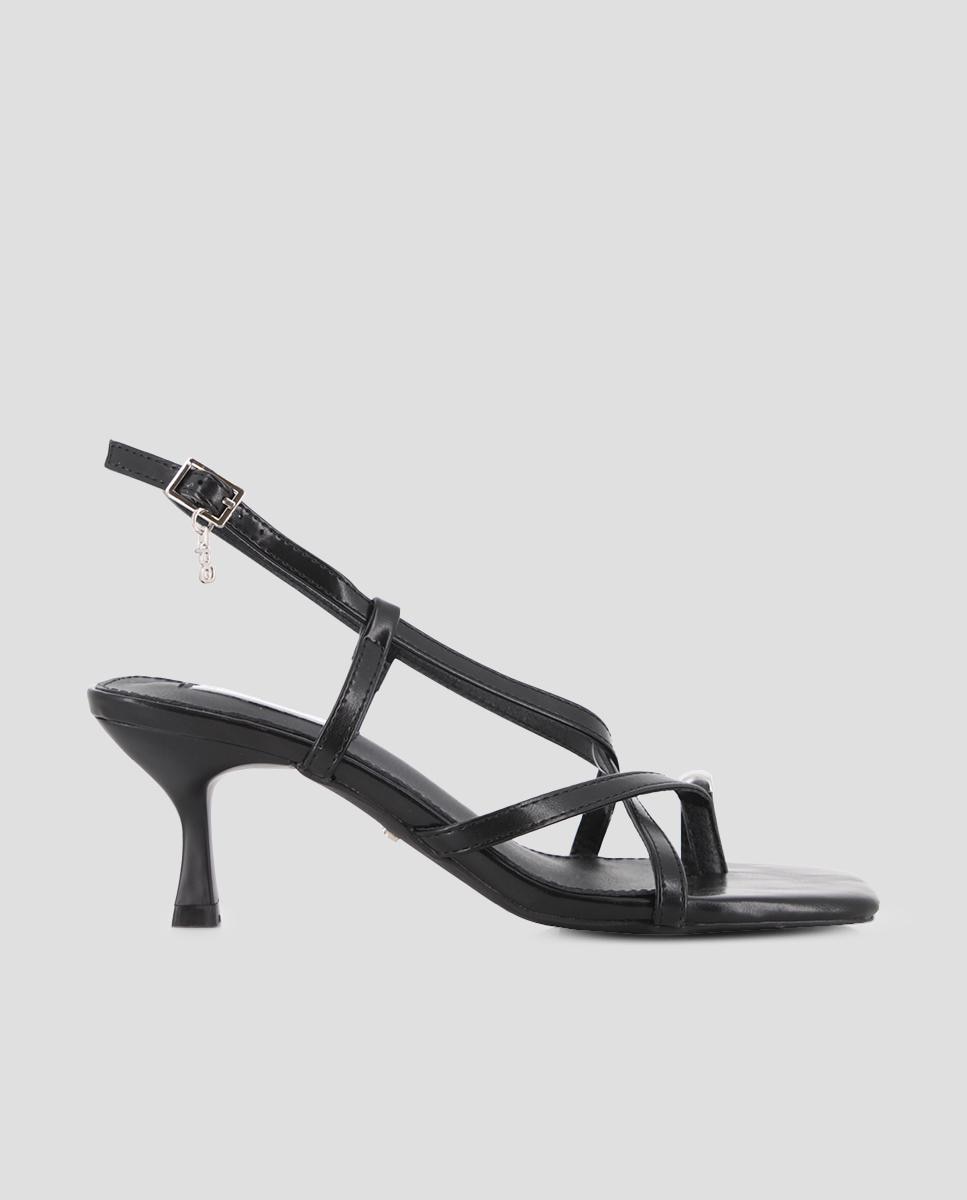 Blogger - Sandalias de tira de mujer cruzadas de tacón.
