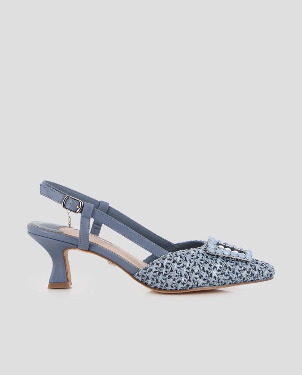 Blogger - Zapatos de salón de mujer destalonados con detalle en pedrería.