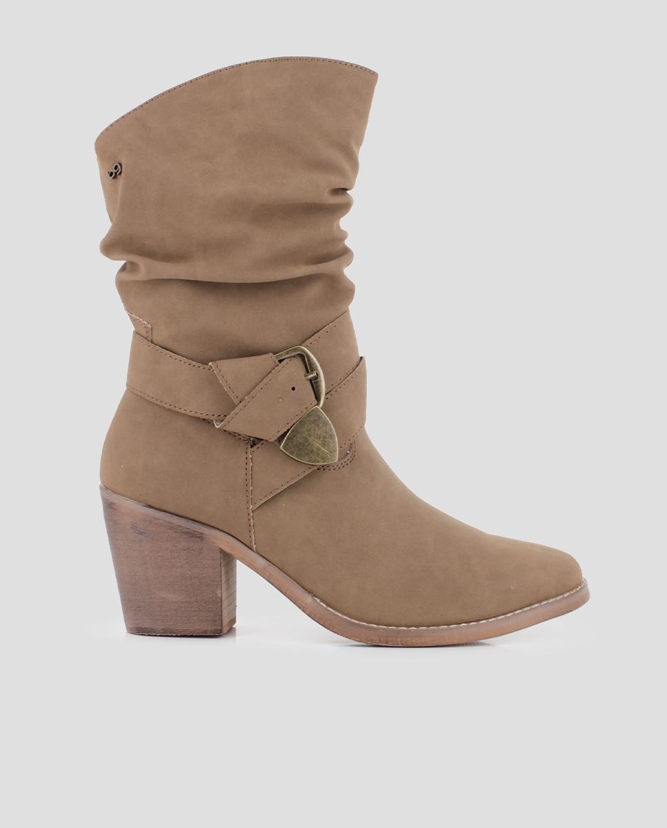 Imagen 0 de Botines de mujer kaia con hebilla Camel