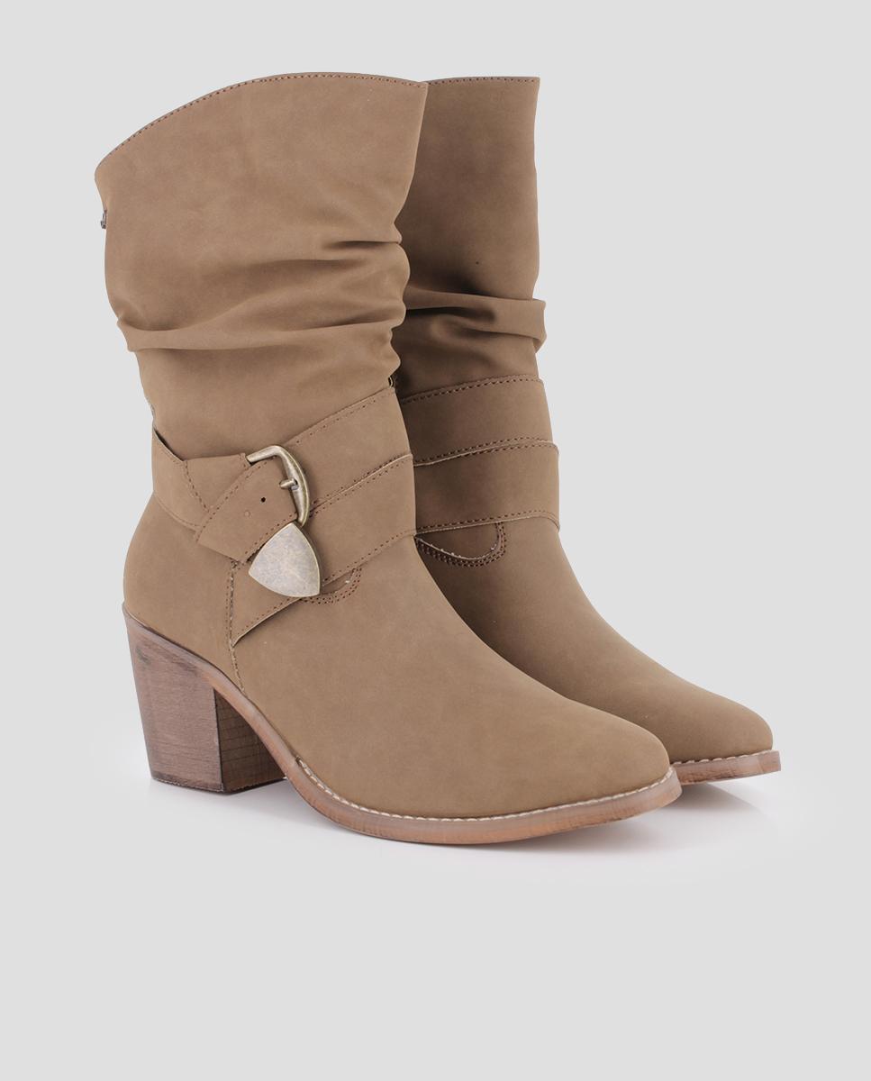 Botines de mujer kaia con hebilla - Blogger - Camel Camel-3