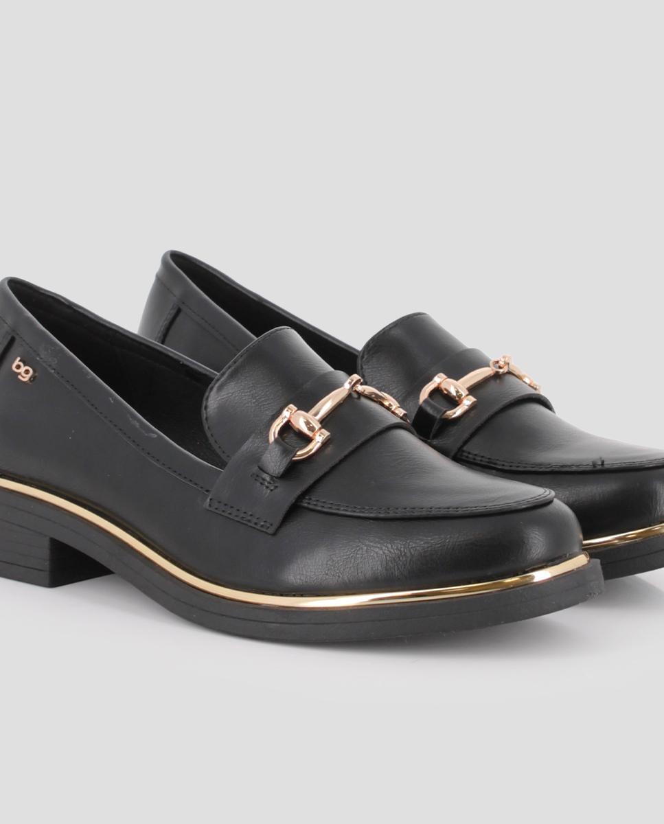 Mocasines de mujer dalila con hebilla - Blogger - Negro Negro-4