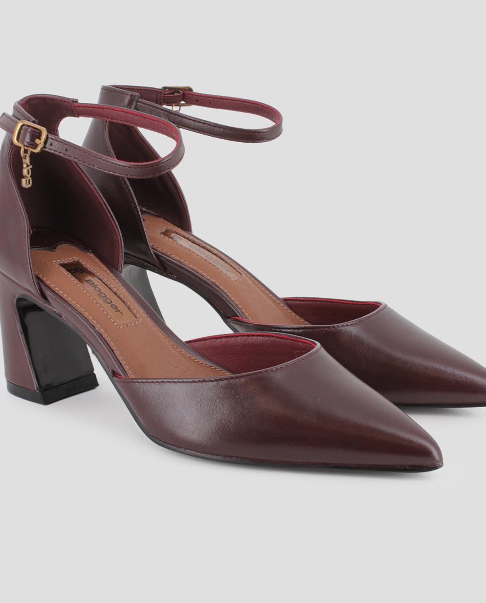 Imagen 4 de Zapatos de tacón ancho noemi pulsera tobillo - Blogger - Marrón Marrón