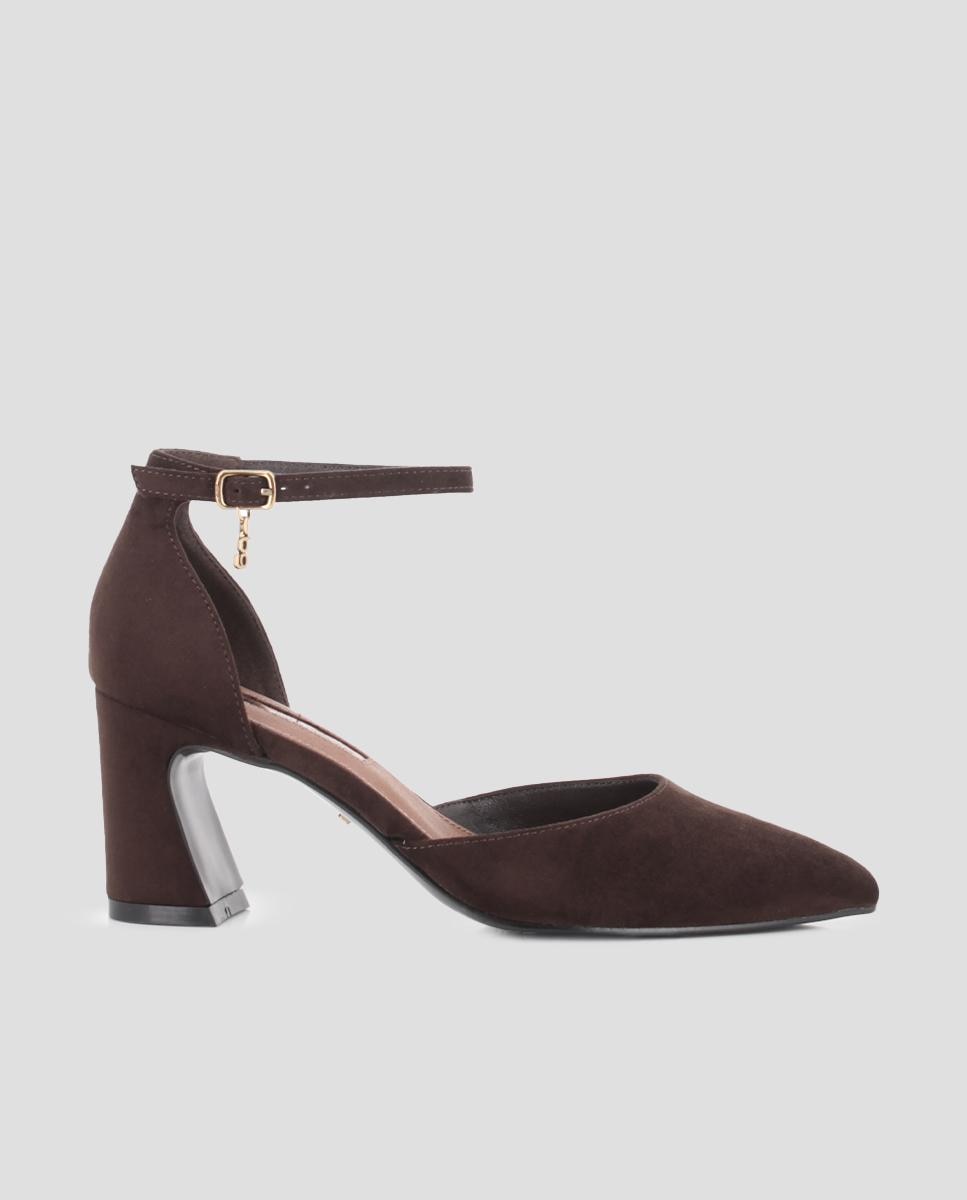 Imagen 1 de Zapatos de tacón ancho noemi pulsera tobillo Marrón oscuro