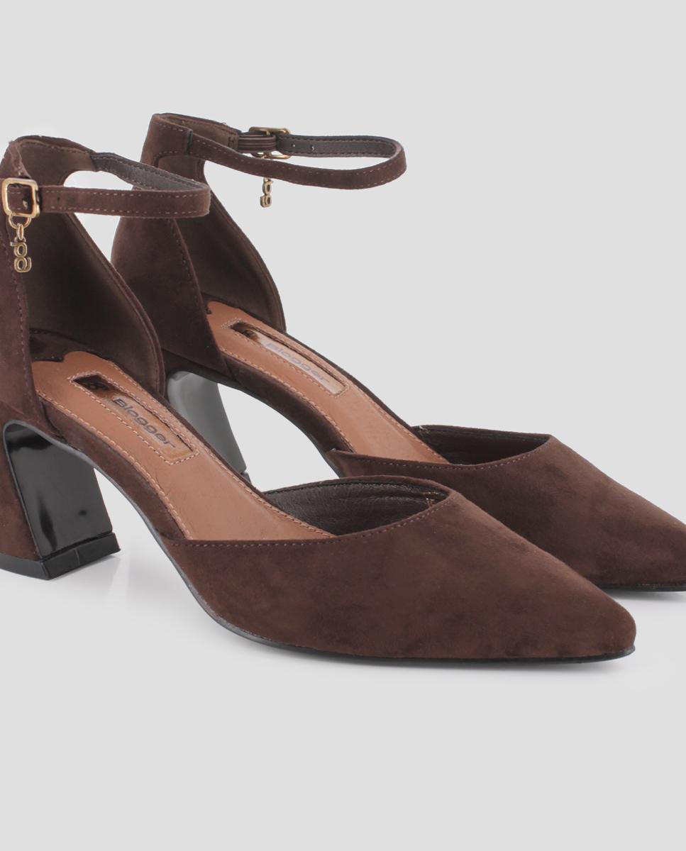Imagen 4 de Zapatos de tacón ancho noemi pulsera tobillo - Blogger - Marrón oscuro Marrón oscuro