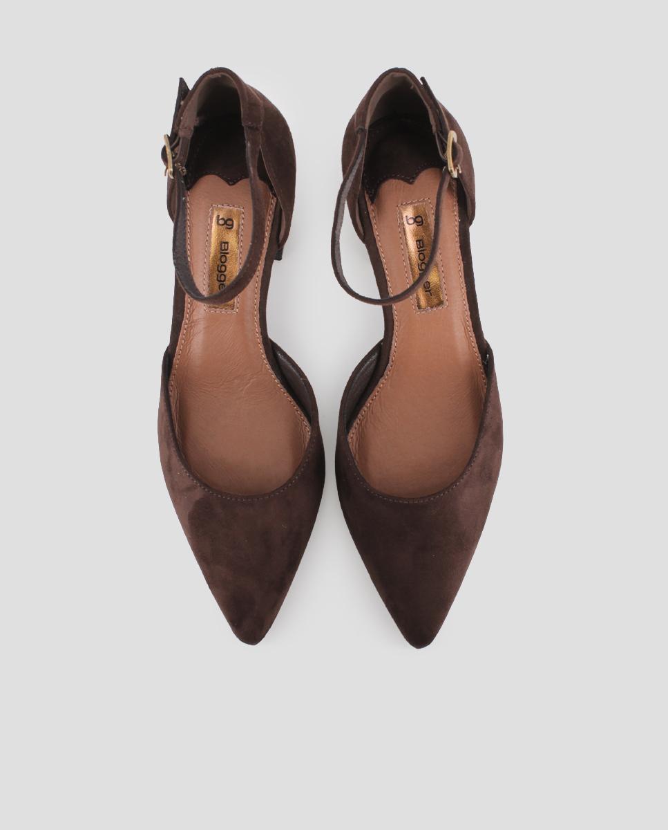 Imagen 5 de Zapatos de tacón ancho noemi pulsera tobillo - Blogger - Marrón oscuro Marrón oscuro