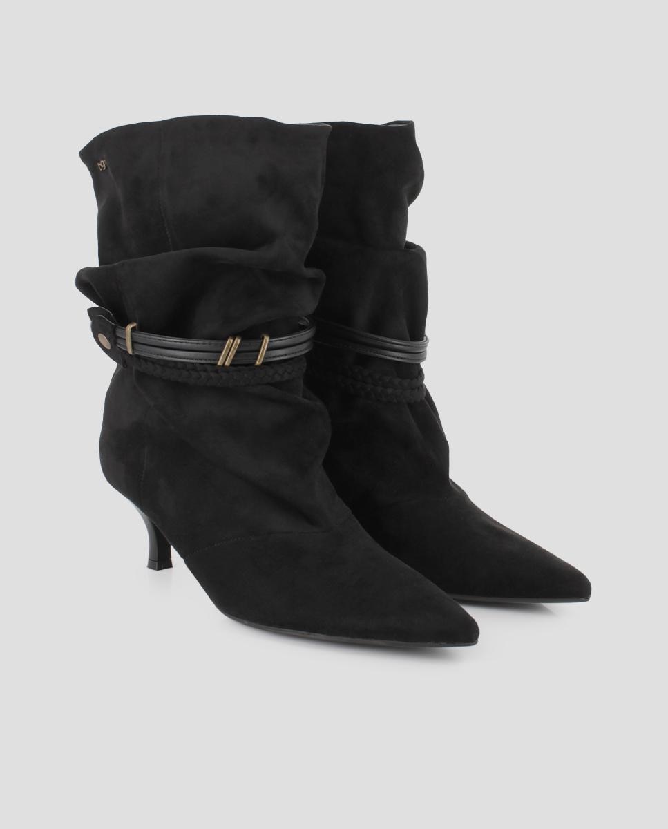 Imagen 3 de Botines de mujer july 02 de caña fruncida con tacón - Blogger - Negro Negro
