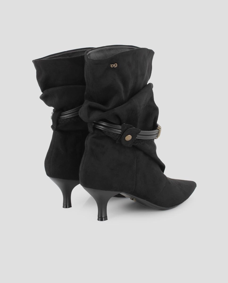 Imagen 2 de Botines de mujer july 02 de caña fruncida con tacón - Blogger - Negro Negro