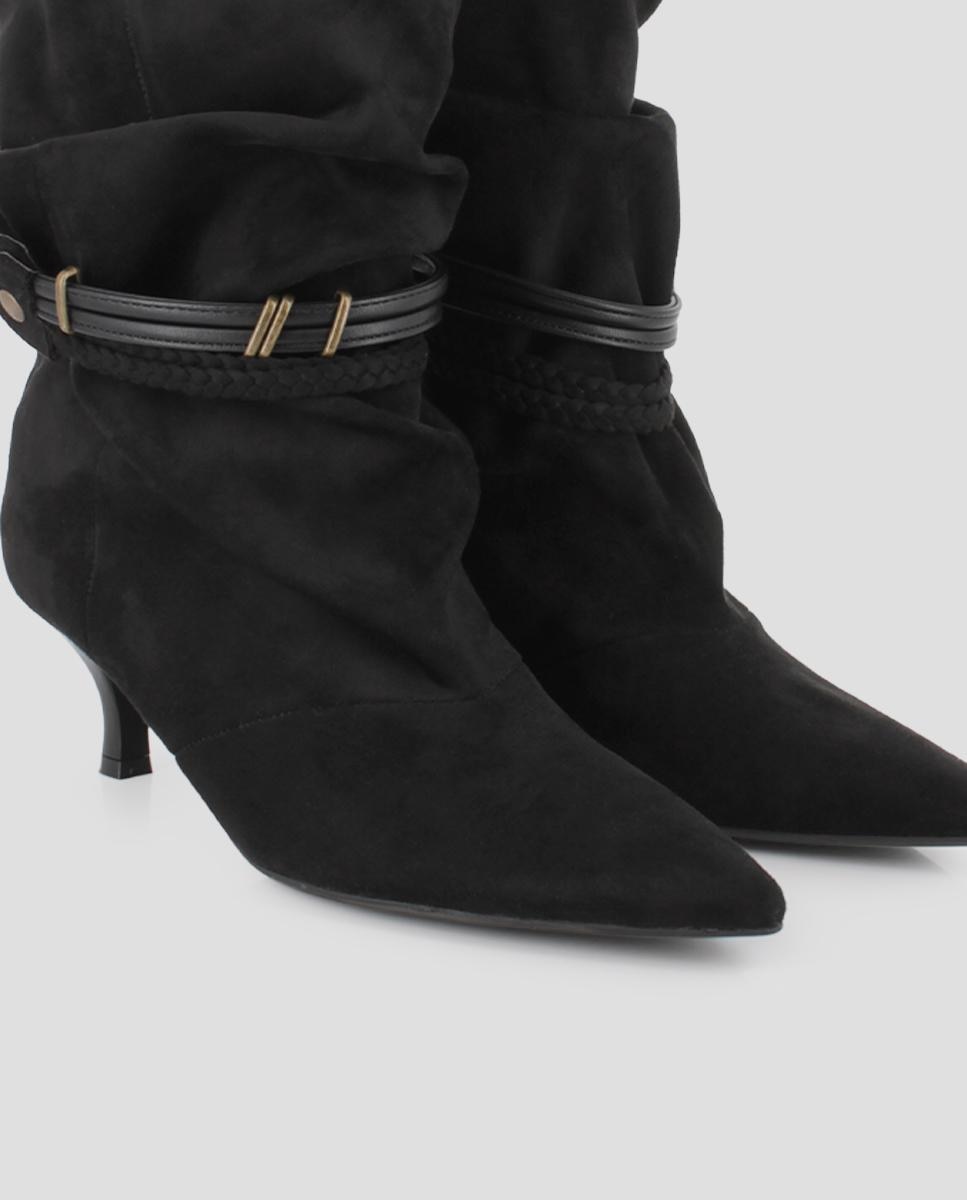 Imagen 4 de Botines de mujer july 02 de caña fruncida con tacón - Blogger - Negro Negro
