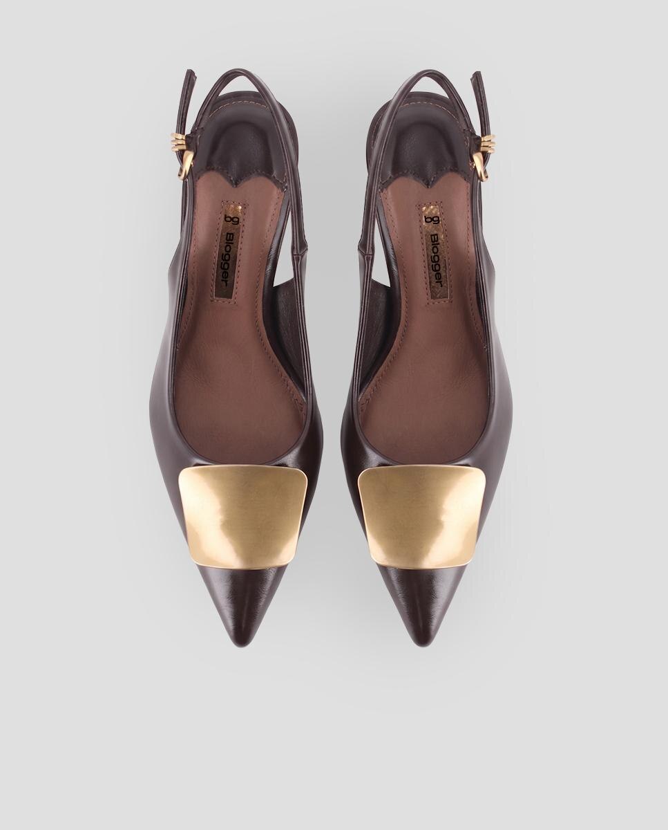 Zapatos de tacón alto elodie con hebilla - Blogger - Marrón Marrón-5
