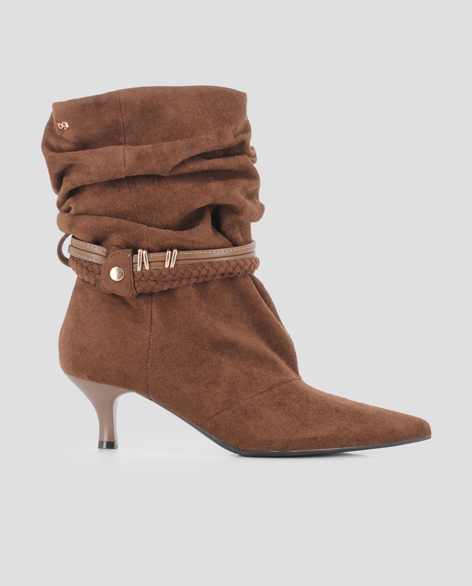 Imagen 1 de Botines de mujer july 02 de caña fruncida con tacón - Blogger - Camel Camel