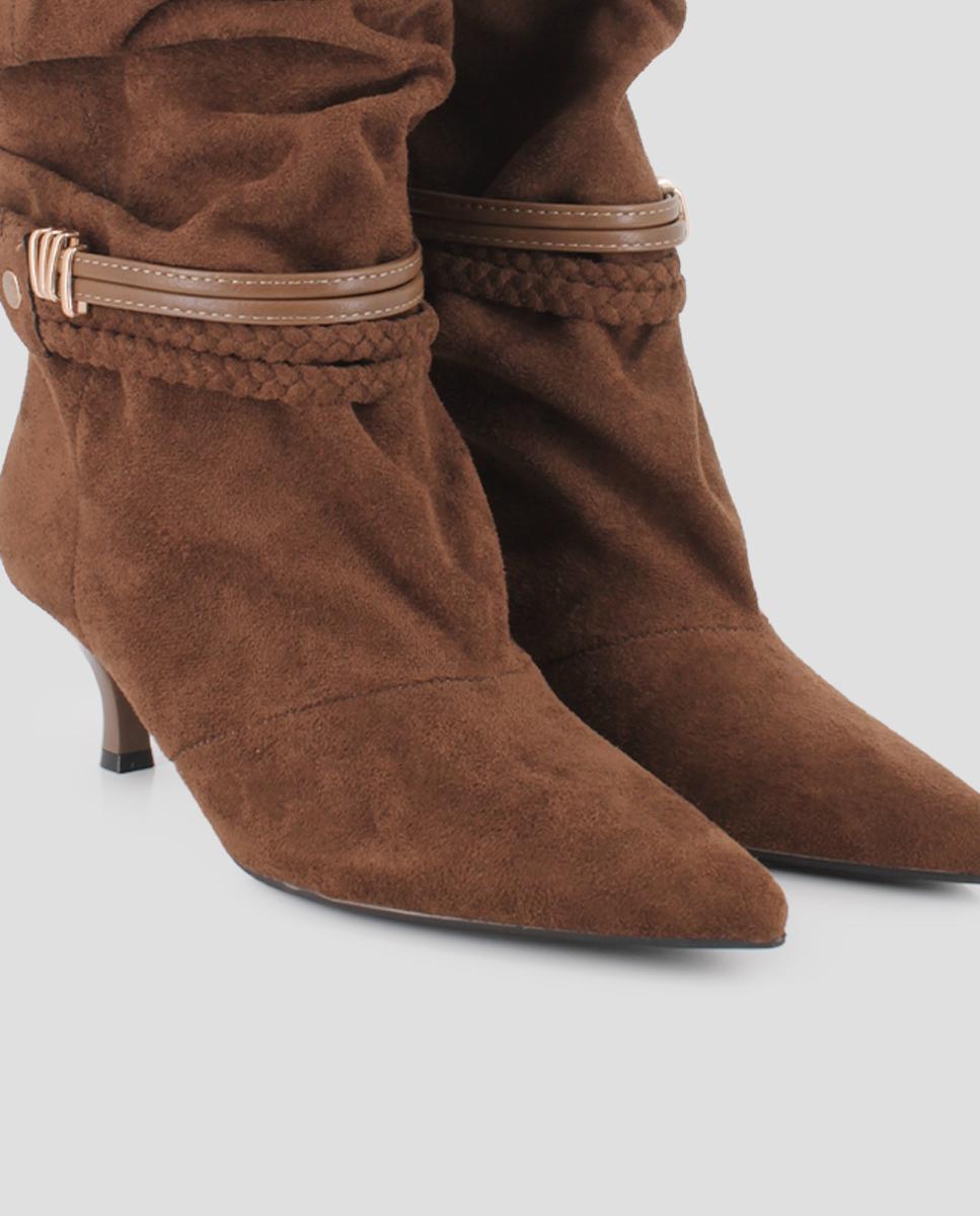 Imagen 4 de Botines de mujer july 02 de caña fruncida con tacón - Blogger - Camel Camel