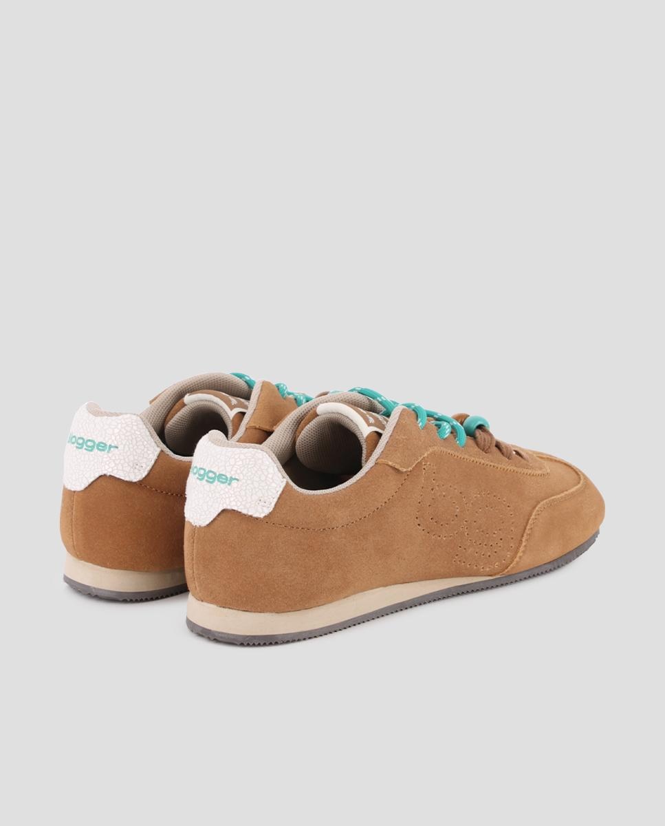 Zapatillas deportivas de mujer nora de piel con cordones bicolor - Blogger - Camel Camel-2