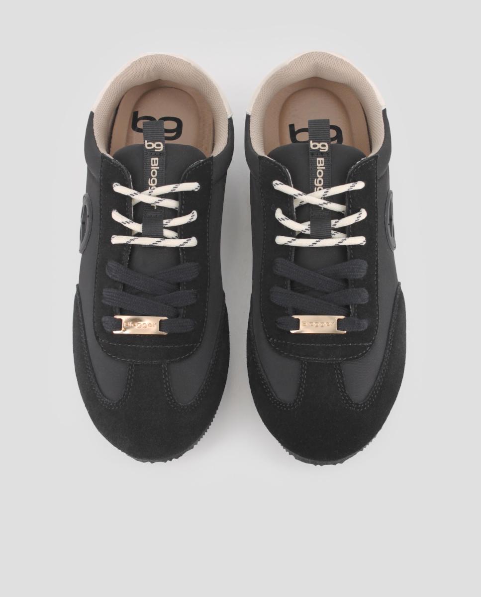 Zapatillas deportivas de mujer mirena con logo - Blogger - Negro Negro-5