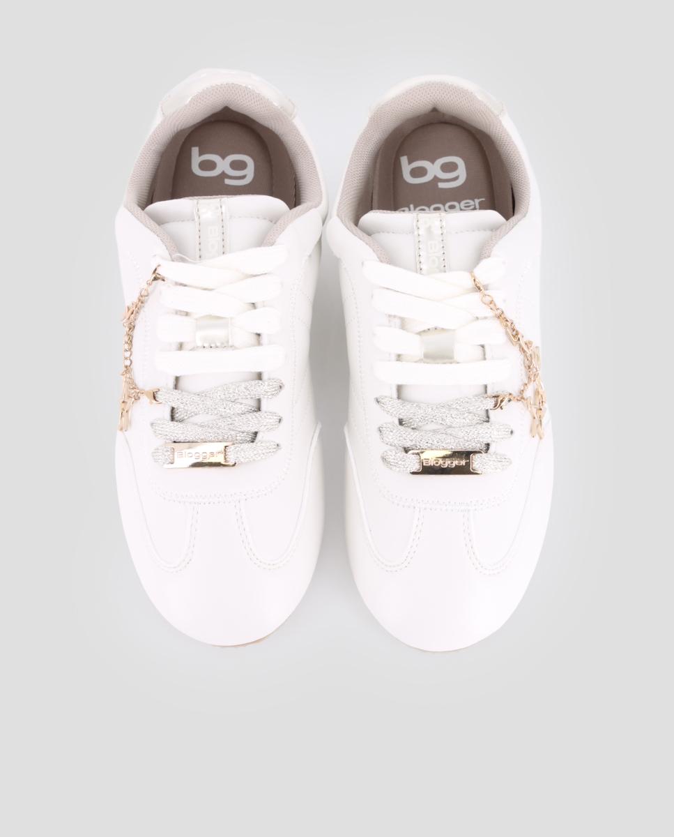 Zapatillas deportivas de mujer naya con charms - Blogger - Blanco Blanco-5