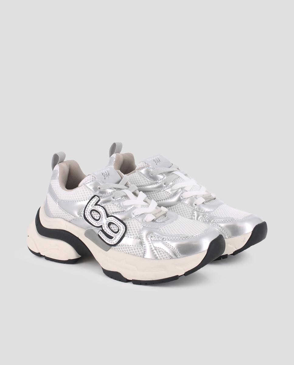 Zapatillas deportivas de mujer misha con logo - Blogger - Plata Plata-3