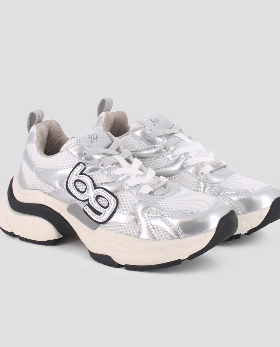 Zapatillas deportivas de mujer misha con logo - Blogger - Plata Plata-4